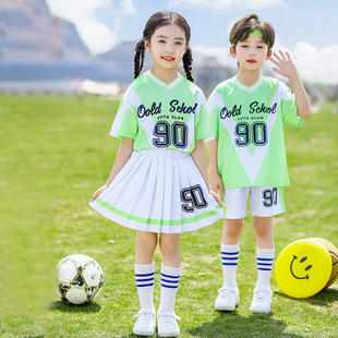 Children's Day Primary School Students' Children's Football Performance Uniforms Kindergarten Uniforms Class Uniforms Short-Sleeved Suits Summer Performances