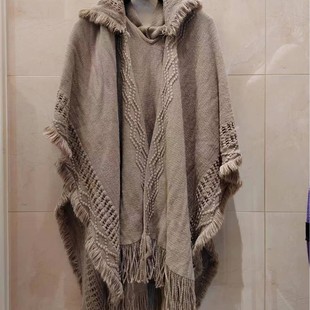 Mori shawl Bohemian tassel sweater sweater Xinjiang grassland travel Cape hooded scarf all-matching women