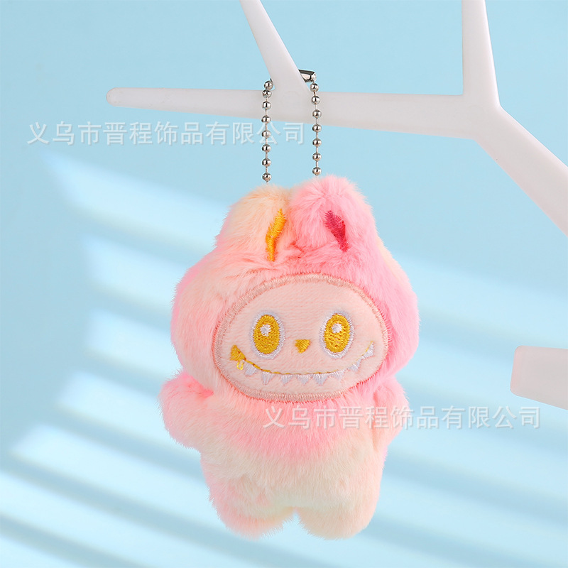 きしむかわいい Labubu 人形ペンダント漫画 Labubu ウサギぬいぐるみバッグキーホルダー小さなペンダントバッチ|undefined