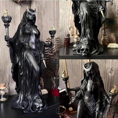 ヘカト・ニクリポロス 夜の魔女 死神の光の使者 カテ 女神の猟犬 樹脂彫刻