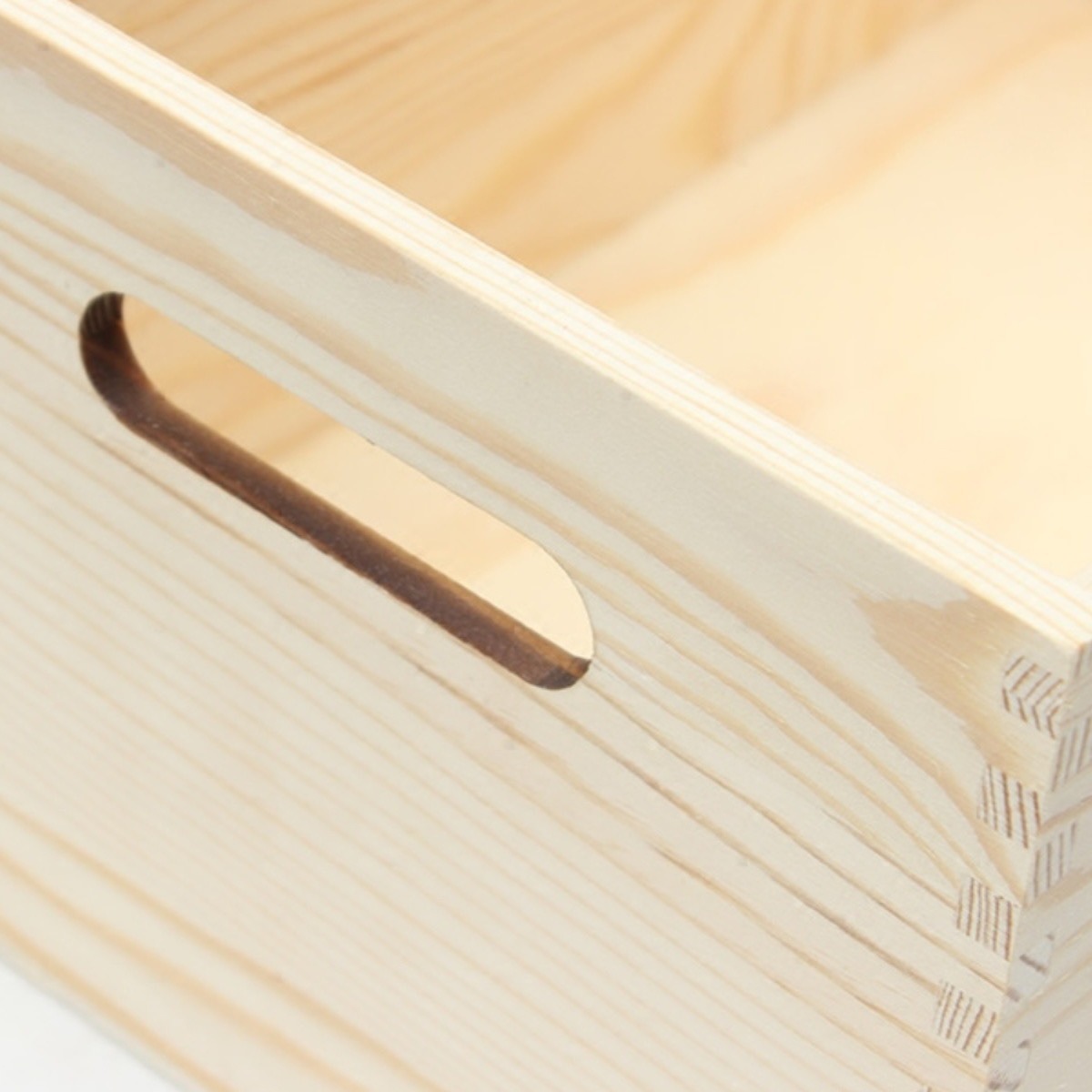 Caja de almacenamiento de escritorio de madera simple sin cubierta Caja de herramientas de madera sólida Caja de almacenamiento con mango Caja de almacenamiento de artículos