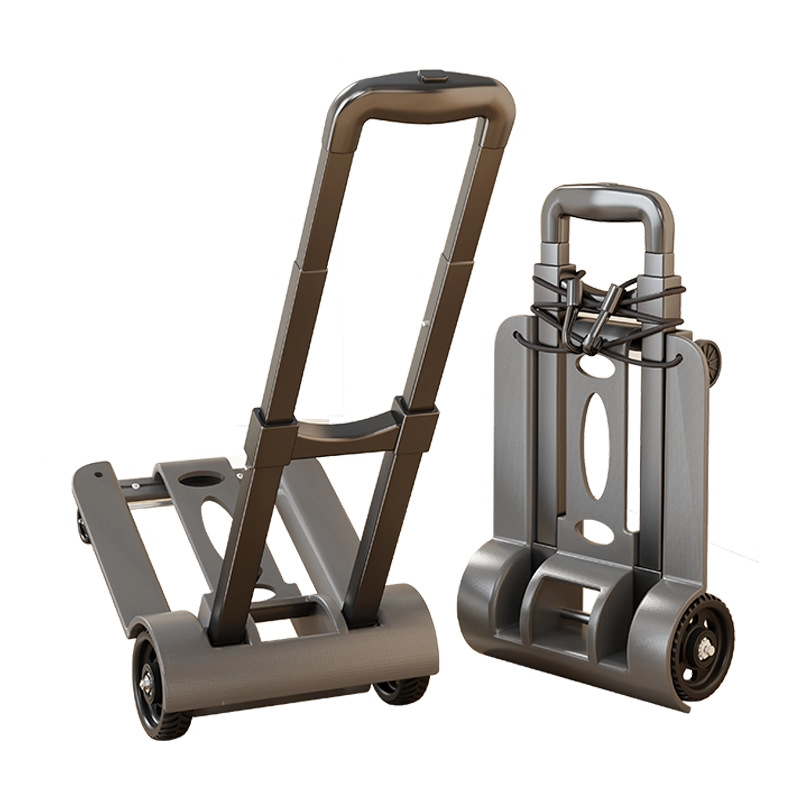 Carrito de Mano Plegable de Metal y Plástico, Portátil y Móvil, para Compras y Equipaje