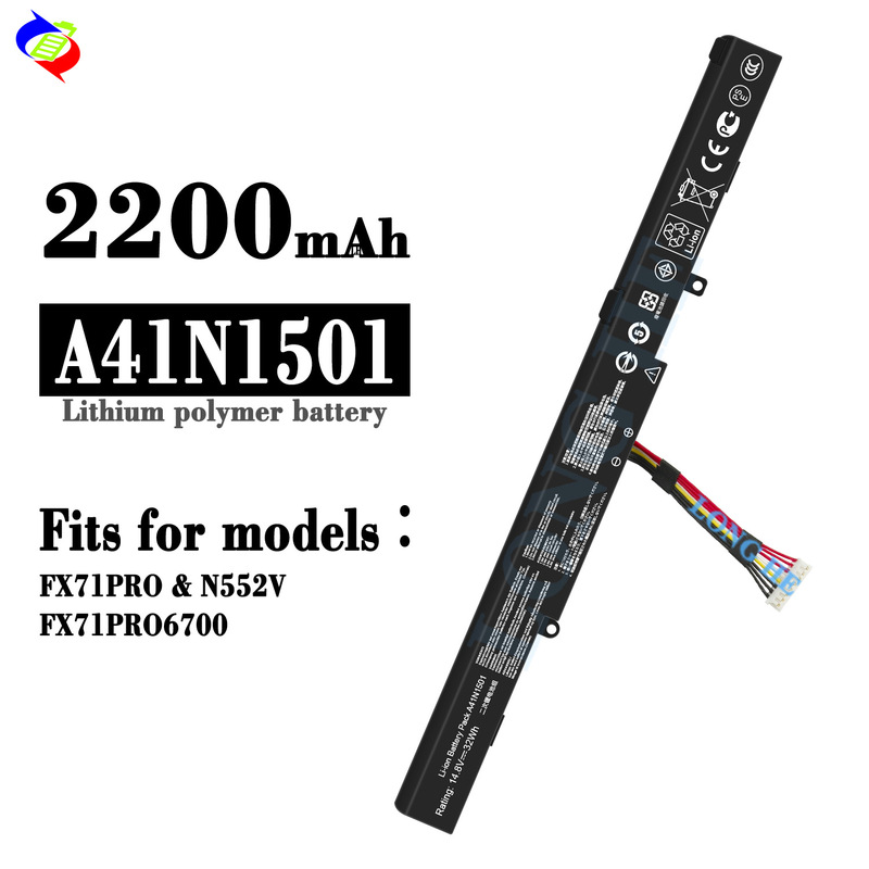 Suitable for Asus Fx71Pro/N552V/Fx71Pro6700 Notebook Battery A41N1501 Factory Wholesale