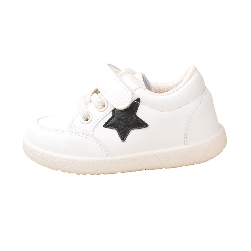 Fashion Four Seasons in stock Velcro Children's Board Shoes Casual Cute Stars Injection Molded Soft Sole Children's Single Shoes