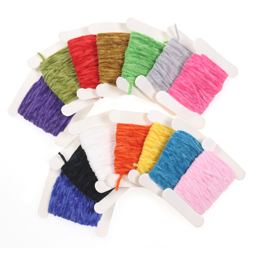 Mosca gancho material de encuadernación chenille lana fuerza Starling cuerpo bobinado hilo Suede Chenill