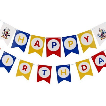 Bandera de cumpleaños de cola de pez mediana de 14x20cm (Ultraman)