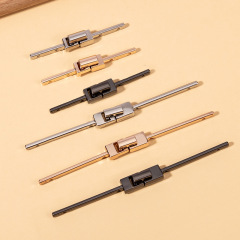 One-piece metal button Hanfu mother and child buttons folk style hand-sewn buttons stand-up collar coat outerwear one-piece lock box bag buttons 