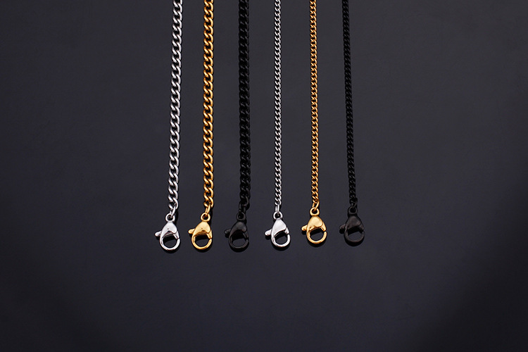 18K Gold Plated Plating Material PVD Coated 18K Gold Plated Geometric Titanium Steel Fashion Waterproof Non Tarnish 304 Stainless Steel Necklace