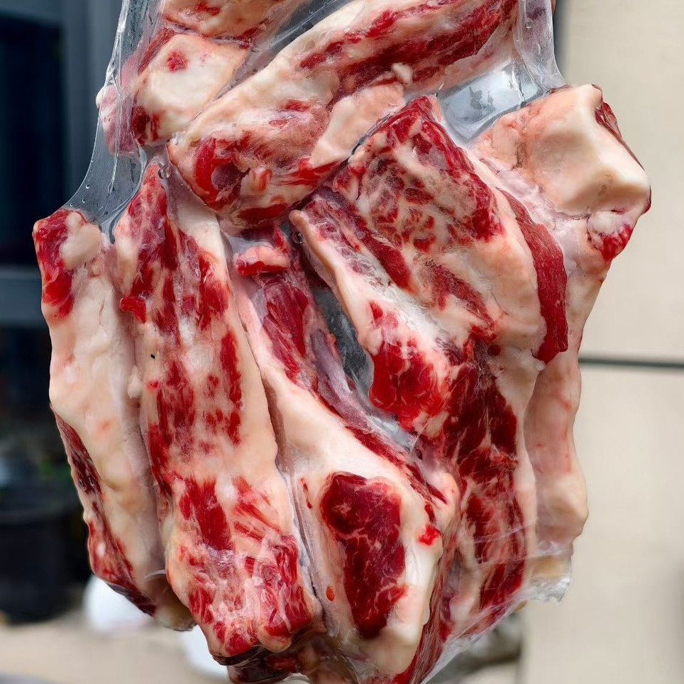 安格斯牛肋条高端去骨花纹牛肋条奶香牛腹肉烤肉烧烤炖肉火锅食材
