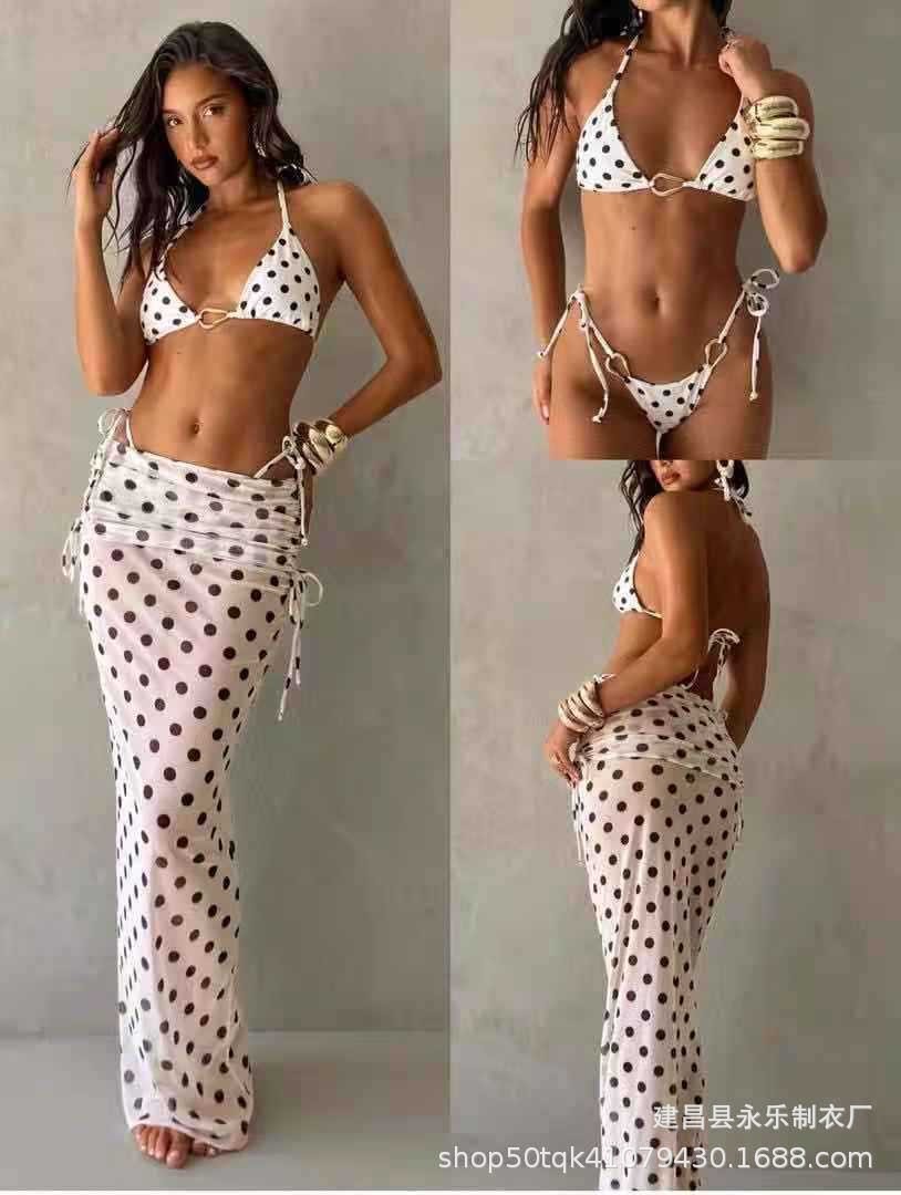 Traje de Baño con Malla Protectora Solar Set de 3 de Poliéster, Secado Rápido para Playa y Natación