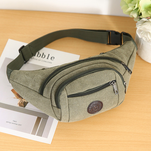 Canvas men's bag, waist bag, men's cash register bag, mobile phone bag, construction site work bag, business collection wallet, wholesale stall bag
