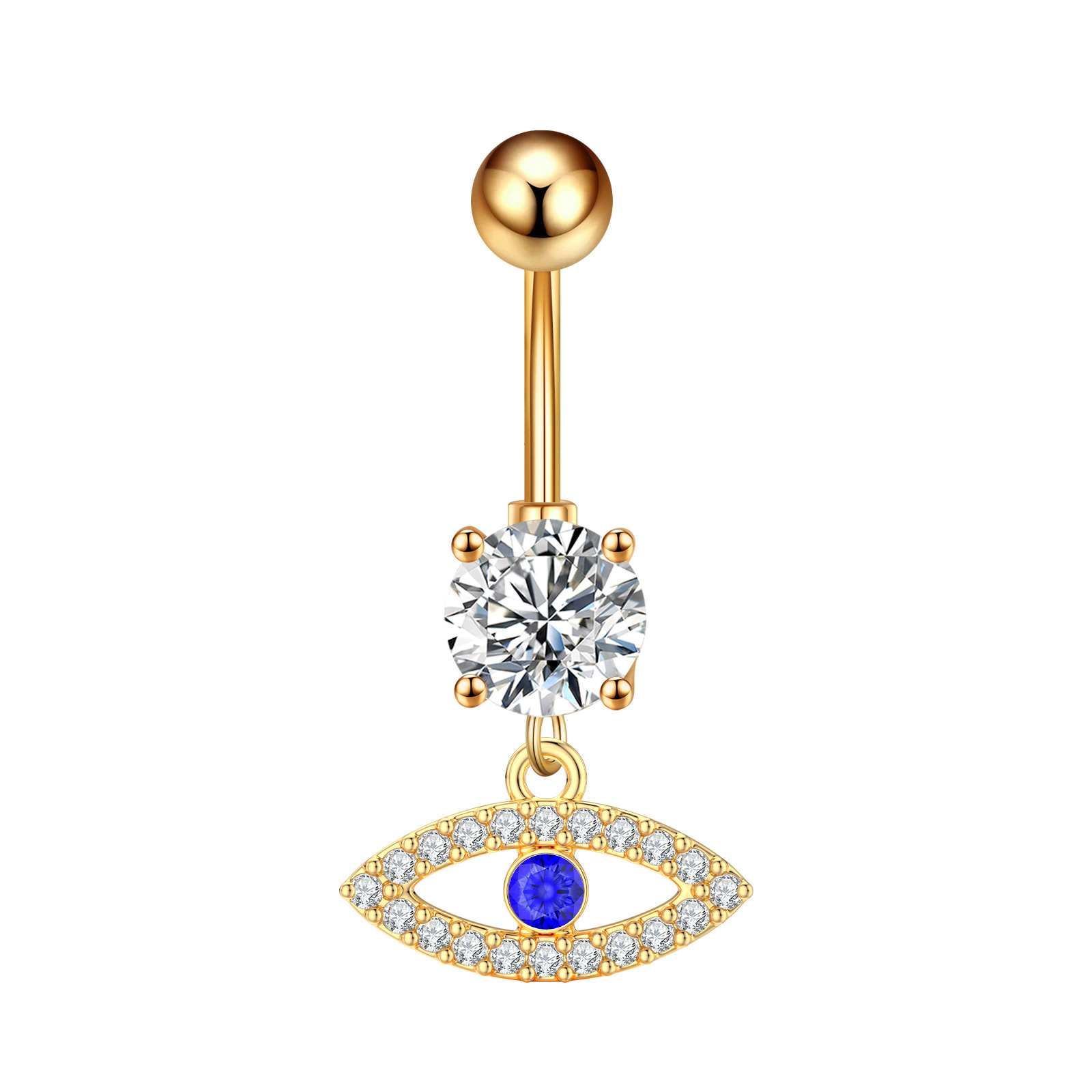 Evil Eye Bauchnabelpiercing Für Damen Aus Edelstahl Schmuck_voghion.com