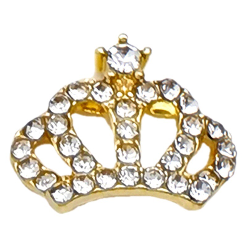 Nuevo transfronterizo europeo y americano estilo corona uñas joyería mezclado lote exquisito en forma de corazón rhinestone Cruz uñas rhinestone venta al por mayor