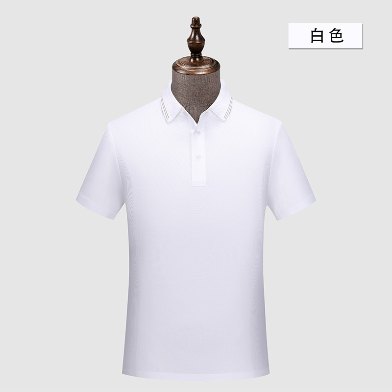 Waffle brocado sin costuras 5A antibacteriano color sólido cuello de segundo nivel camisa de polo logotipo impreso personalizado ropa de trabajo de alta gama monos