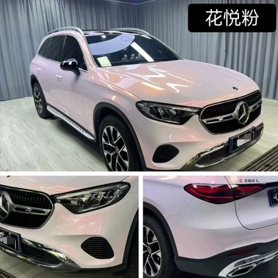 Black Car Wrap Film Car — Auto Color Change Film - imported-tpu-flower-powder-152-15m-roll