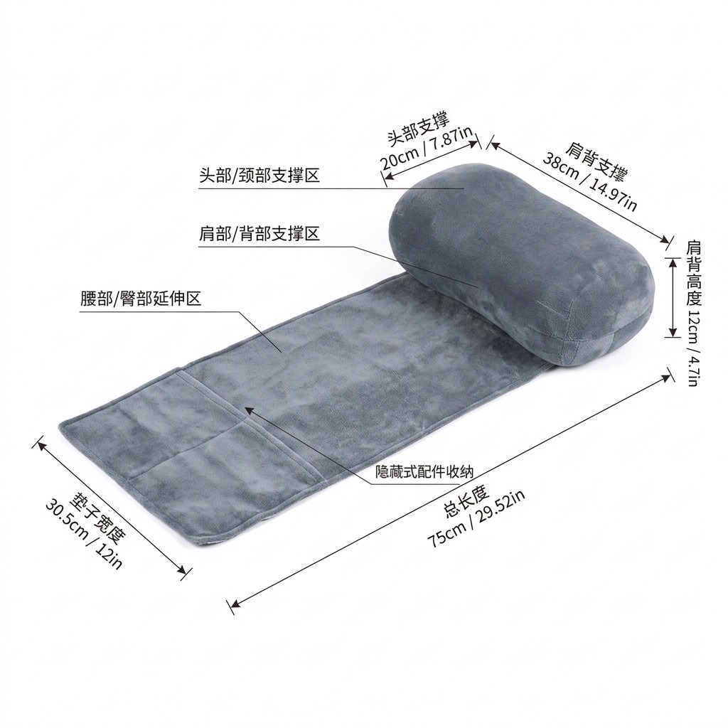Ergonomic Pillow for Recliner Chairs, Side Sleeping Support Pillow, Neck and Head Care Pillow, Travel Pillow