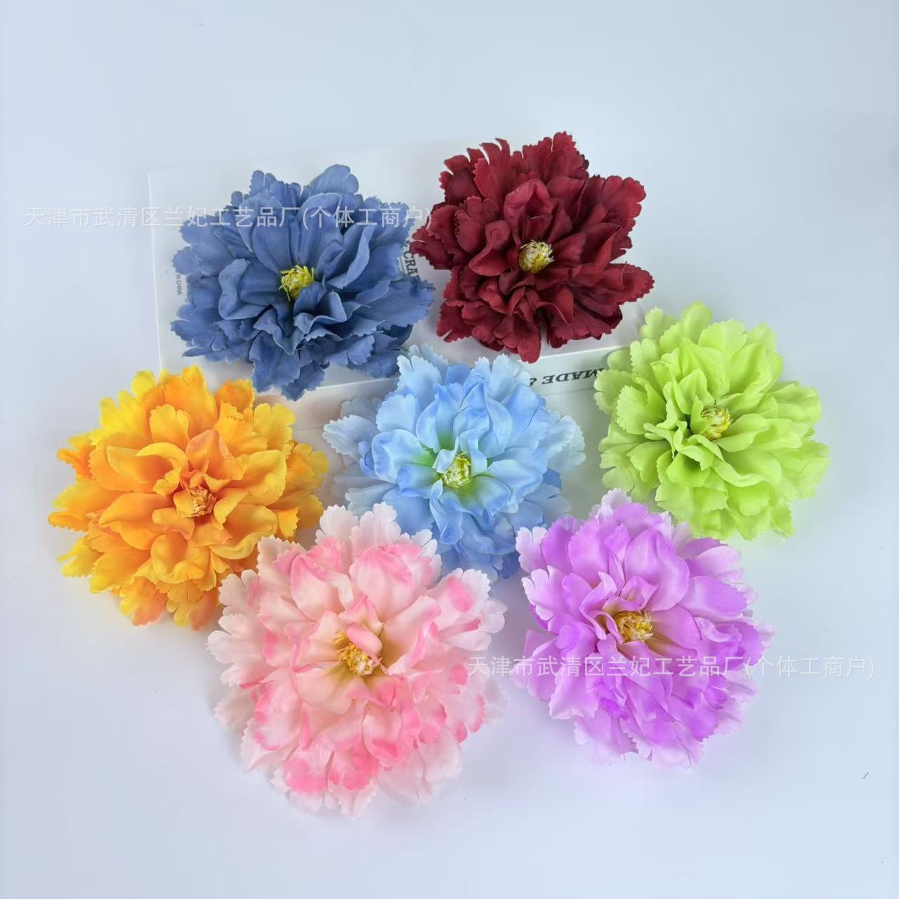 Flor artificial hibisco peonía cabeza de flor DIY mediados de otoño accesorios de linterna sala de bodas arreglos florales en la pared accesorios Hanfu flores falsas