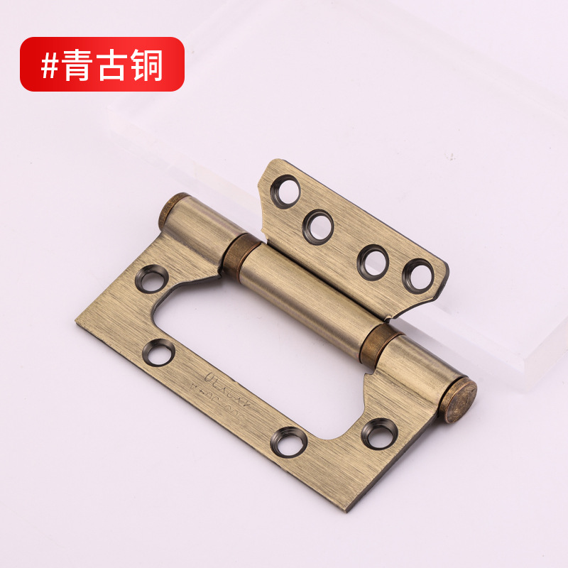 bisagra de acero inoxidable 4 pulgadas y 5 pulgadas engrosadas bisagra de puerta de madera sin ranura bisagra de rodamiento silencioso puerta al por mayor