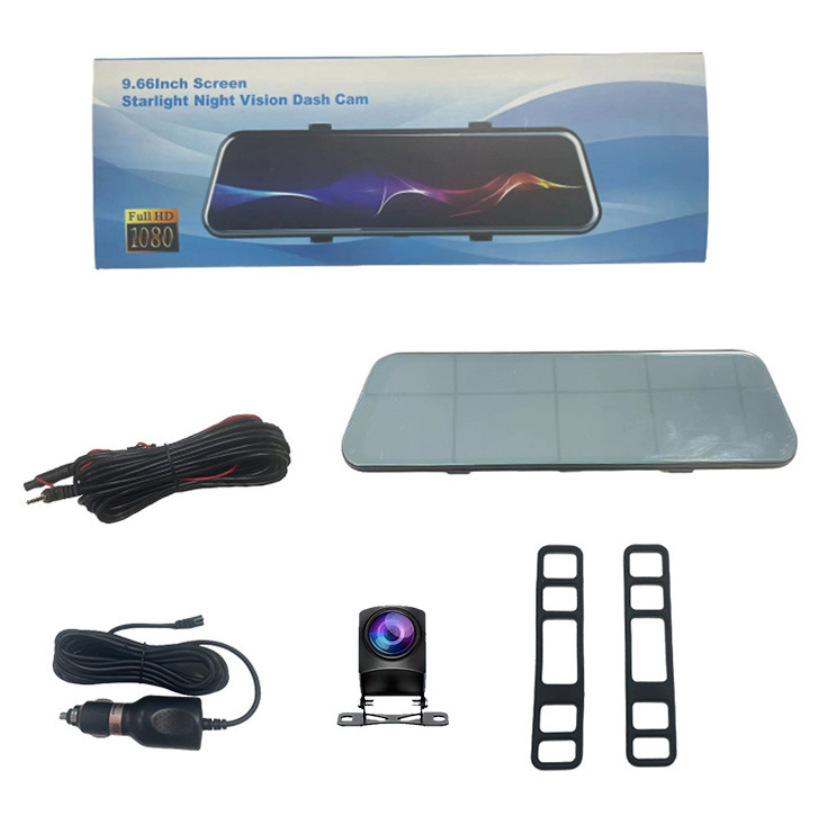 10inch Streaming Media Full-Screen Touch Driving Recorder Hd Night Vision Front and Rear Dual Recording Reversing Image Cycle Video