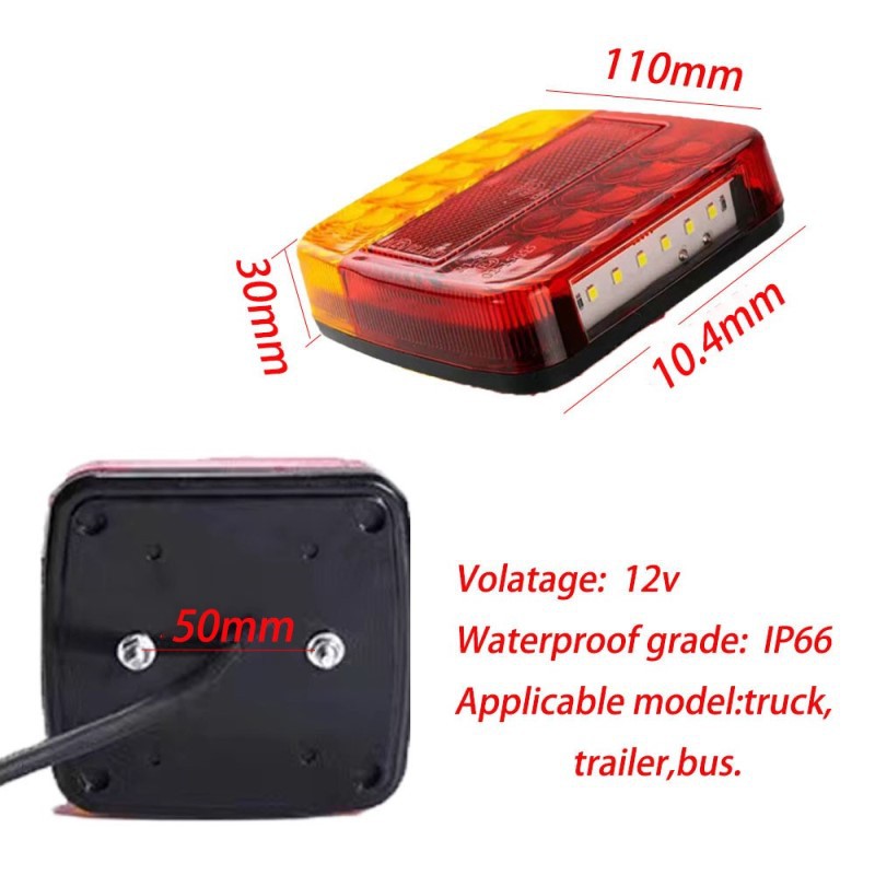 Cross border hot sale high quality 26LED trailer tail light 26LED truck RV tail light ATV tail light 12V