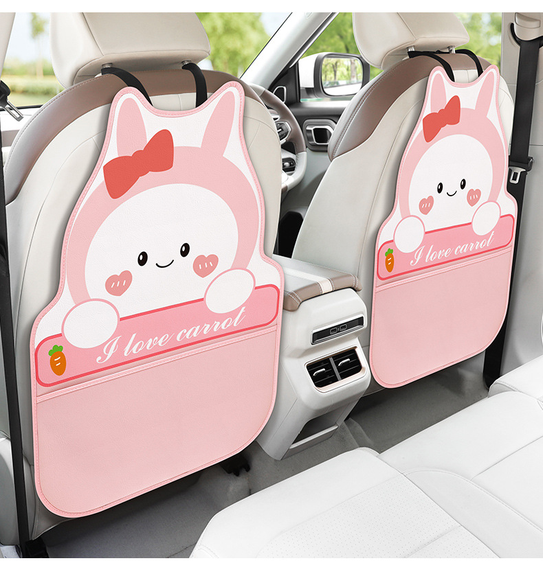 Car seat back anti-kick pad children's anti-wear car supplies universal rear cartoon car seat anti-dirty protective pad