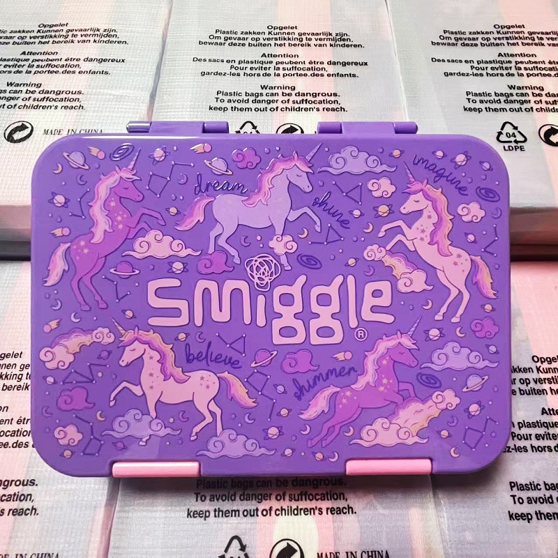 Australia smiggle estudiantes mochila de gran capacidad para niños paquetes de comidas de doble aislamiento térmico nuevo unicornio tigre dibujos animados