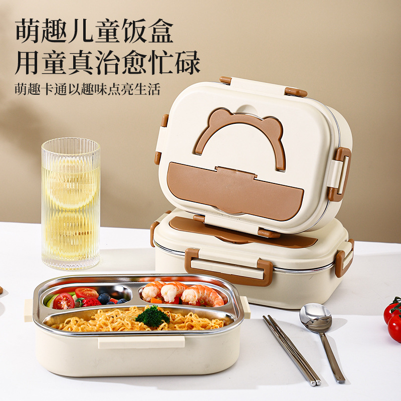 Caja de almuerzo para estudiantes aislada de acero inoxidable 316