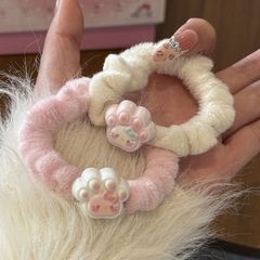 かわいいミルキー猫の爪 KT 猫のヘアバンド、柔らかくてかわいい秋冬のぬいぐるみヘアロープ、インターネット有名人のインスタイルの多用途ヘアアクセサリー