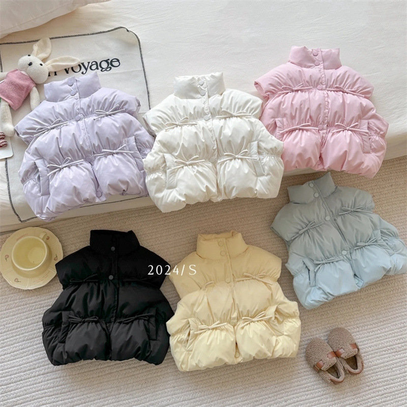 Chaleco salado de siete niñas, ropa de otoño e invierno, nuevo estilo, estilo occidental, chaleco de algodón para niños, chaleco cálido para bebés de invierno, chaleco