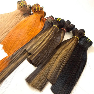 Custom Color first-gear braid Hair curtain Bone Straight Raw Vietnamese Hair