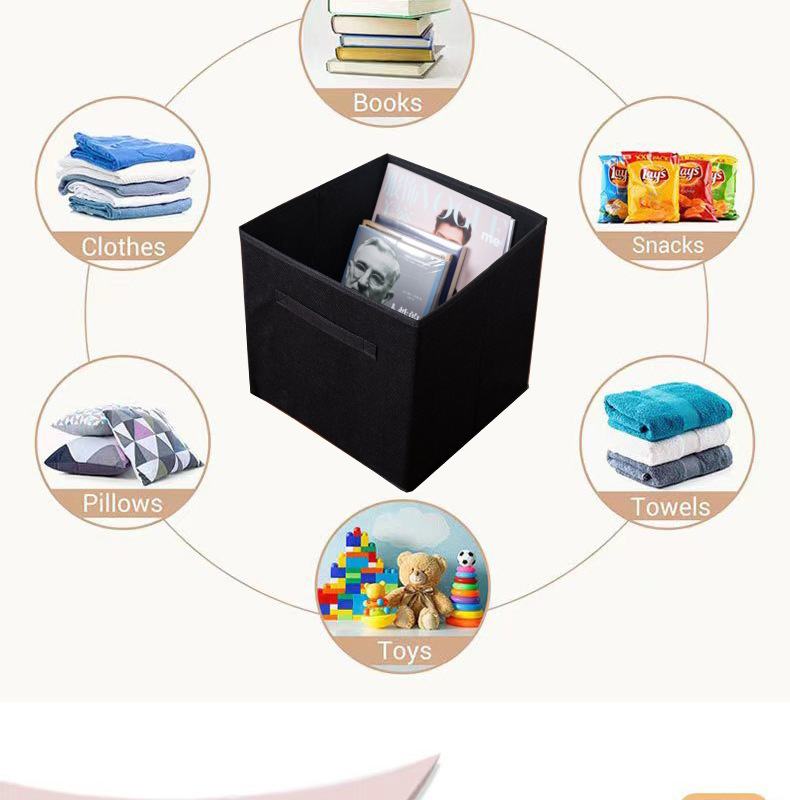 Tragbarer Stoff-Organizer ohne Deckel für Kleidung, Unterwäsche, Socken, zusammenklappbare Aufbewahrungsbox, Staublschutz-Aufbewahrungskorb