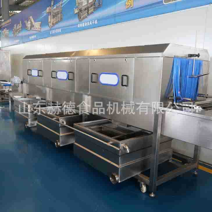 不锈钢托盘清洗风干机大产量高压洗箱机全自动食品周转筐清洗机