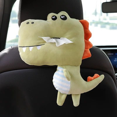 box rear row chair back-mounted: Car tissue box/set - fun-dinosaur
