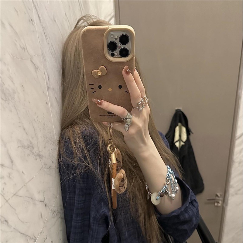小羊皮凯蒂猫苹果16ProMax壳iPhone15Pro新款13女12软14套11|undefined
