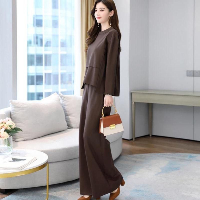 单/阔腿裤套装2025年春秋新款女减龄显瘦洋气休闲气质裙裤两件套|undefined