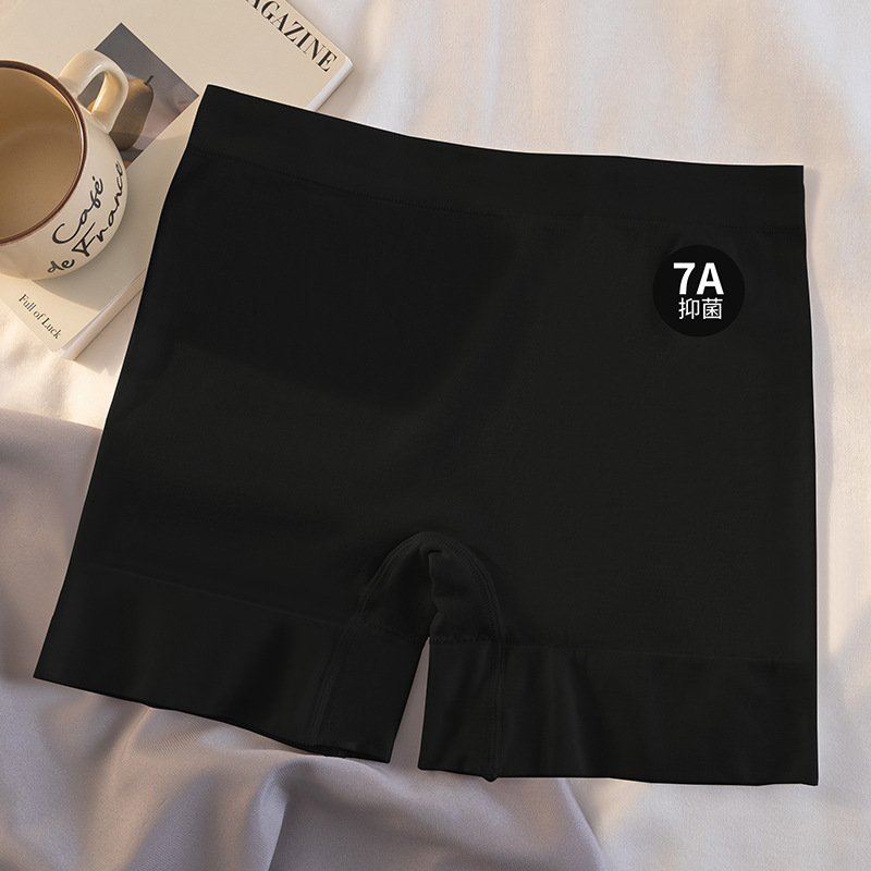 Pantalones de seguridad, cintura media para mujer, sensación de desnudez sin costuras, anti-luz, sin rizos, bóxer dos en uno, entrepierna de algodón 7A, refrescante