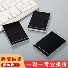 亚马逊跨境胶装本定制易撕黑色封面便签本定做便携式随身笔记本