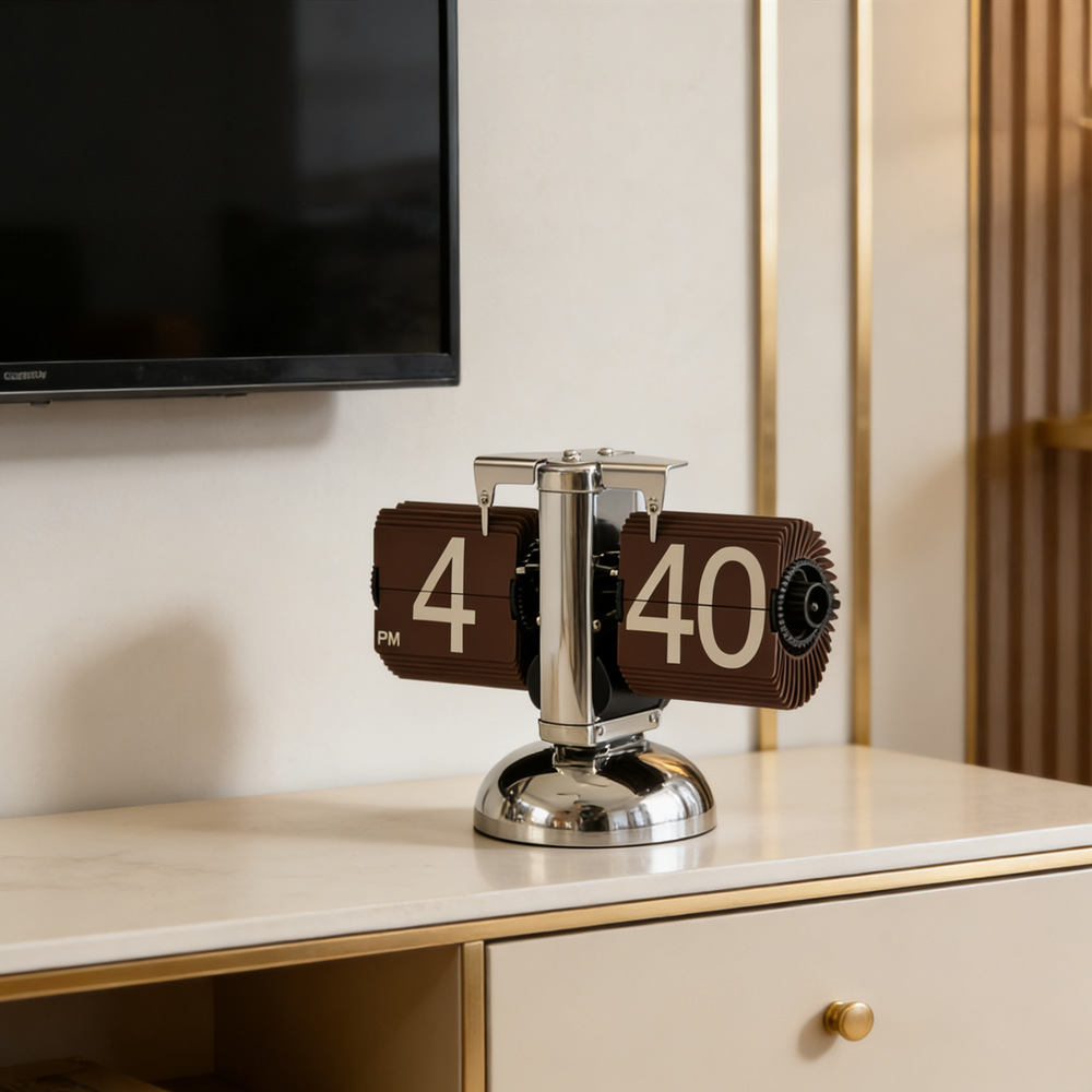 Pied simple en acier inoxydable marron