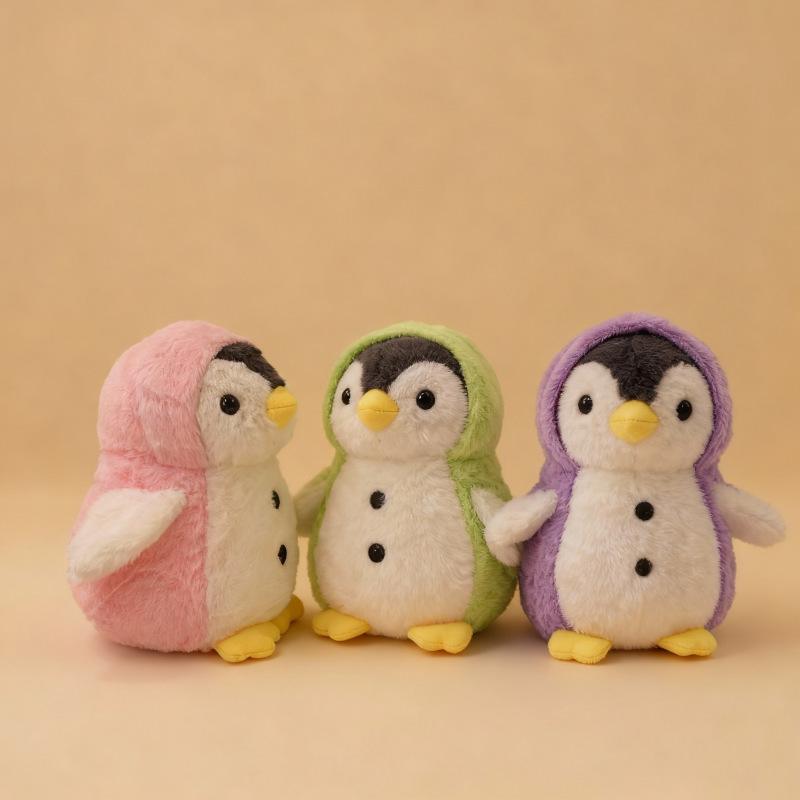 Nuevo juguete de peluche pingüino lindo transformación pingüino agarrar muñeca muñeca niños pacificar muñeca pingüino transfronterizo