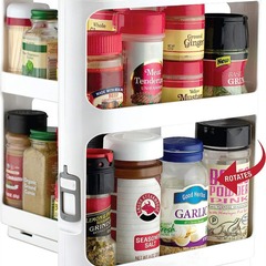 Kitchen storage rotating rack multi-layer storage rack cabinet food ingredient storage shelf