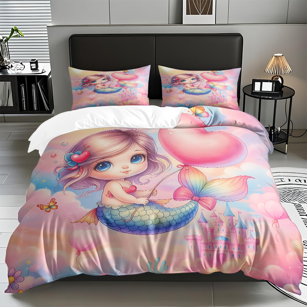 Textil doméstico transfronterizo para hacer sirena pequeña impresión digital kit fuente fábrica TEMU / JIT