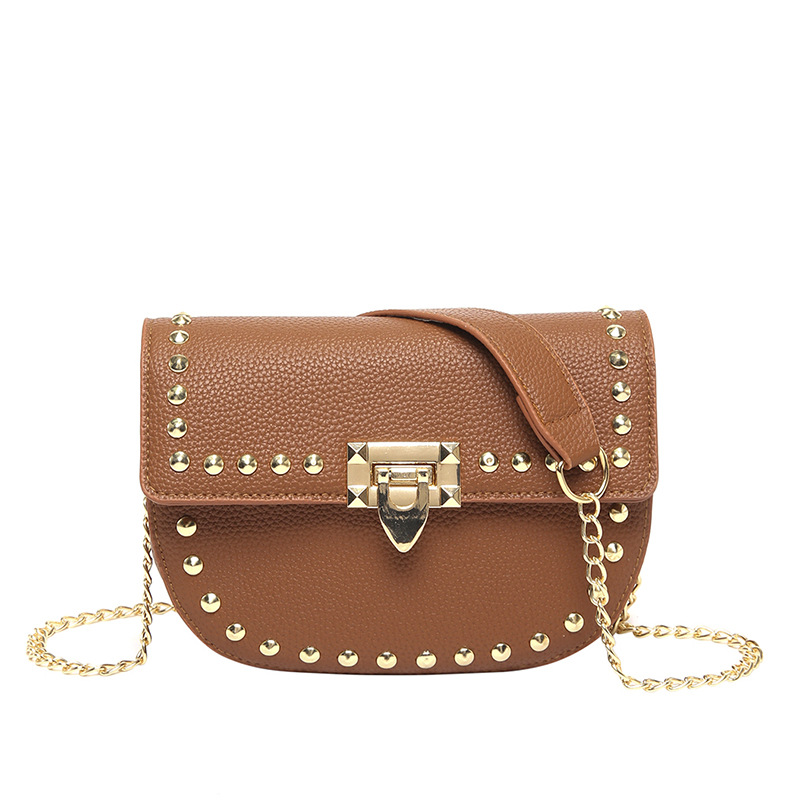 2025 primavera nueva moda coreana silla de montar bolsa de hombro casual simple bolsa de estilo bolso de mochila de remache