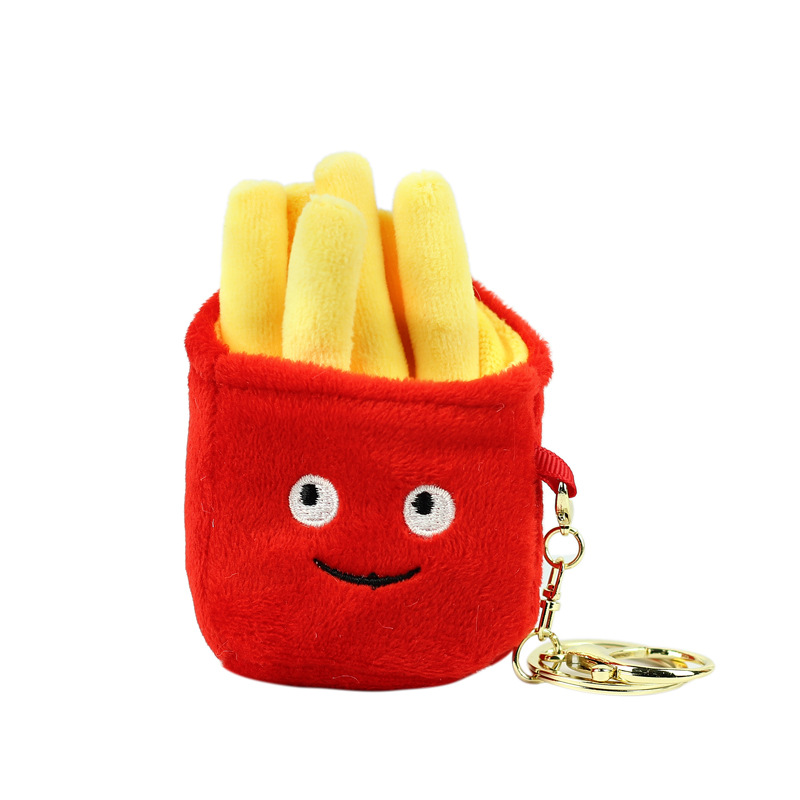 Red en línea lindos bonitos colgantes de frutas pequeñas plátanos juguetes de peluche muñecas bolsas colgantes llaveros muñecas de tela