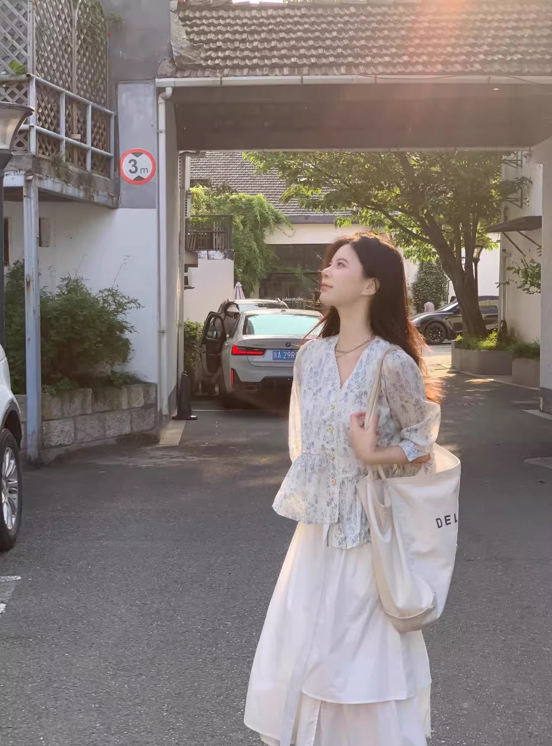 Áo sơ mi búp bê voan hoa mùa hè kiểu Pháp giảm béo dành cho nữ — Hoa bị gãy chi tiết 4