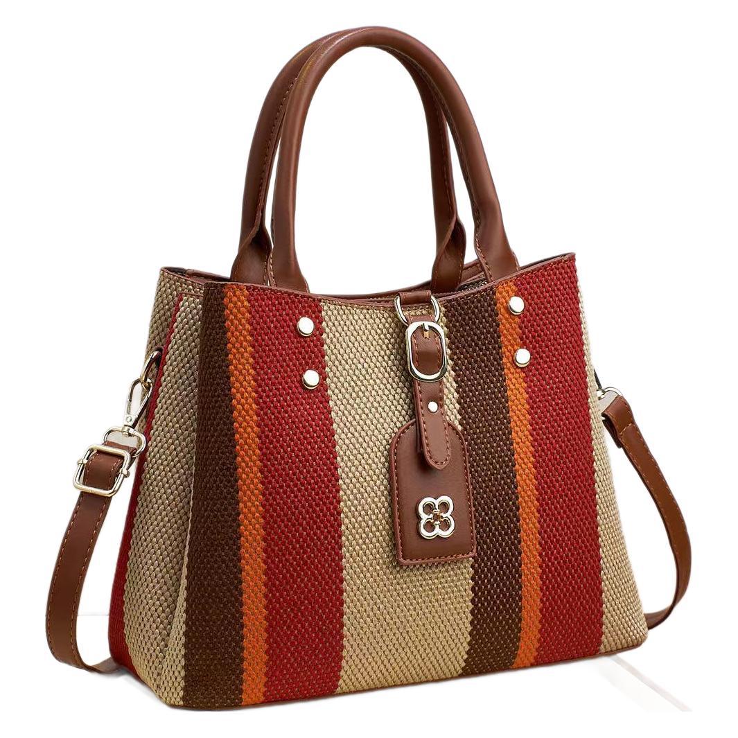 Bolso de mujer de nuevo estilo bolso de mano con textura bolso de mensajero bolso de hombro bolso de mujer transfronterizo en relieve bags de color en contraste de gran capacidad