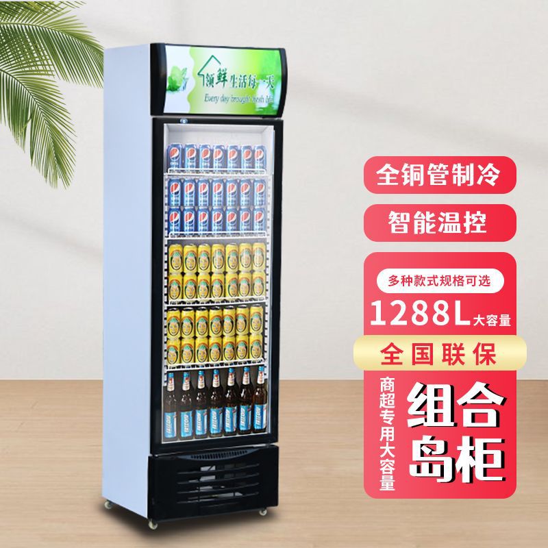 饮料冷藏展示柜蛋糕保鲜柜双门商用单门直冷冰箱啤酒立式风冷冰柜