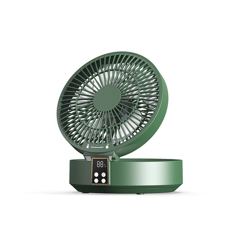 Creative Smart Digital Desktop Fan USB Home Folding Mini Fan Office Desk Night Light Fan