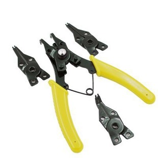 Four-in-one multifunctional snap ring pliers four-head retaining ring pliers spring pliers shaft spring disassembly and assembly AZH1653