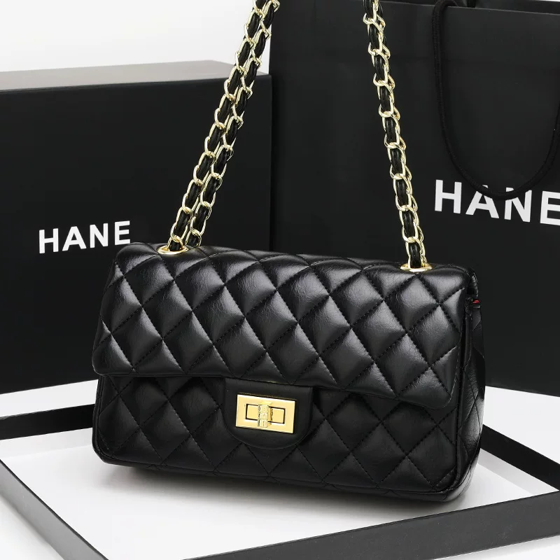 Цепочка, универсальная сумка через плечо, сумка-плечо, в стиле Chanel, сумка на цепочке, премиум, натуральная кожа