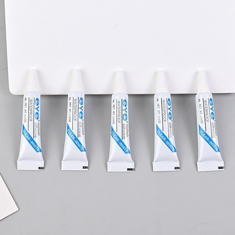 False Eyelash Glue and Tweezers Set, Gentle and Non-Irritating, Invisible and Easy to Remove, Eye Glue, Hypoallergenic Eyelash Glue 4g/1 Tube